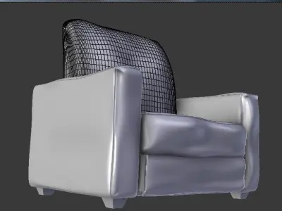 Green Arm Chair Cozy 3D model