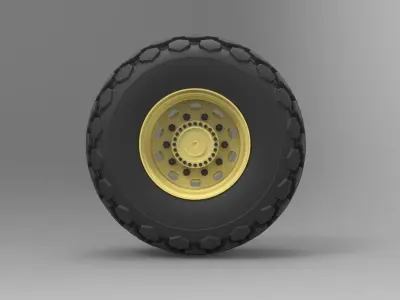 Wheel from Roller-compactor 3D model