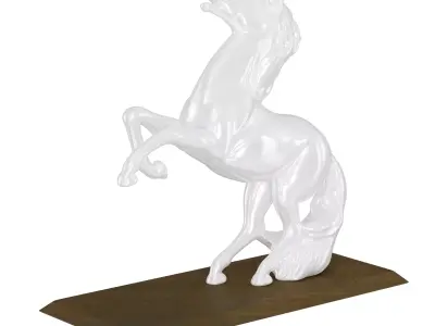 white horse 3D model purchase