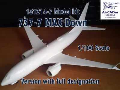 131214-7 Model kit Boeing 737-7 MAX Down 3D print model