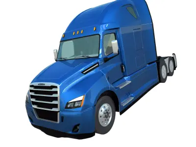3D model Freightliner Cascadia 2017 US semi trailer truck  3D model
