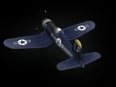 F4U Corsair Low-poly 3D model
