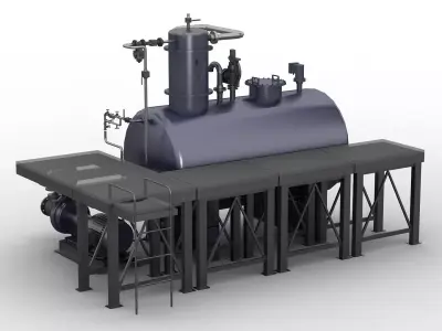 Boiler distillation valve water pump chlorination 3D model purchase
