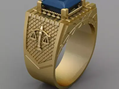 Antique Diamond Ring 3D print model order