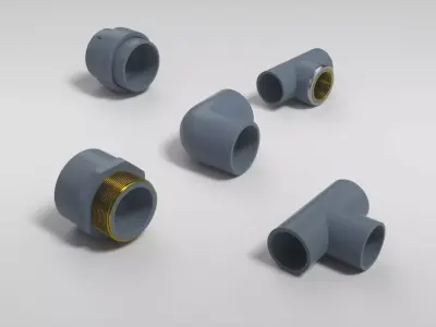 CPVC Pipe Fitting 3D Model Bundle 3D model