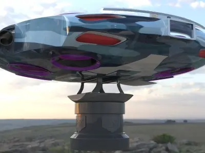 Urban Veloci Raptor - Jet Hoover Craft - Concept 3D model