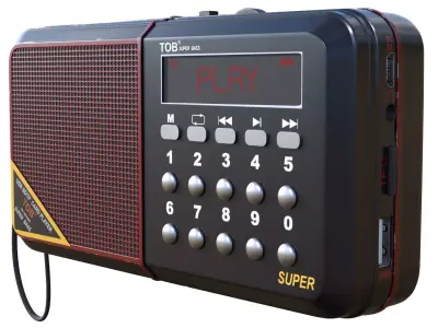Radio 3D model get