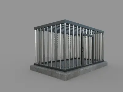Cage PBR prison cell Low-poly 3D model