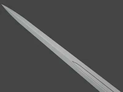 Medieval Sword Game-Ready 3D Model low poly Low-poly 3D model