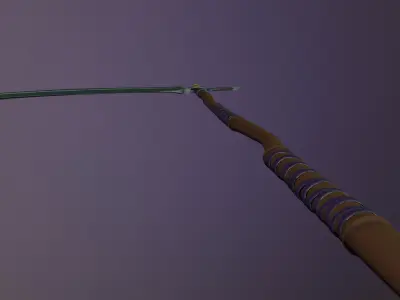 Pumpkin Scythe Low-poly 3D model