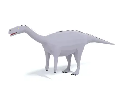 Low Poly Cartoon Aardonyx Dinosaur Low-poly 3D model