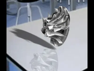 Turbocharger Rotor Free 3D model