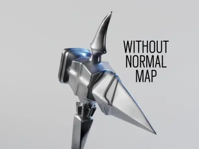 Warpick pair of metal swords with blades Low-poly 3D model