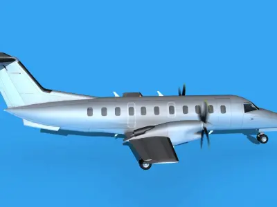Embraer EMB120 Bare Metal 3D model