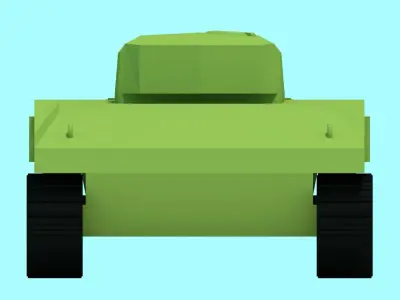 M4 Sherman Tank DEMO Mesh Only Free low-poly 3D model