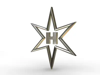 Henschel logo 3D model by 3dlogoman