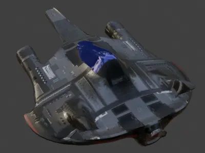 Fighter 232 Free low-poly 3D model