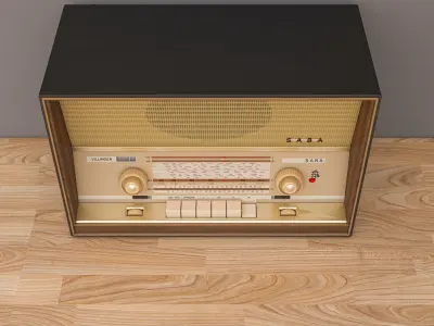 Saba Villingen - Old Antique Vintage Radio 3D Model  3D model