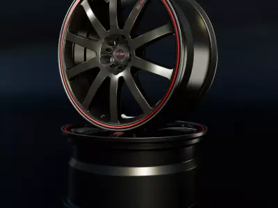 Car Wheel PBR 3D model