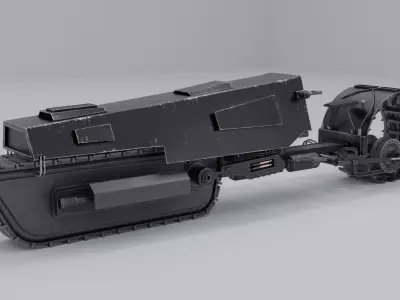 Patroller Sci Fi Bike - Speeder Low-poly 3D model