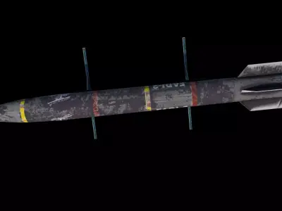 FADI-2 Missile Low-poly 3D model