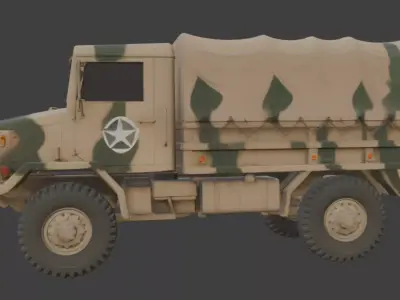 Military Cargo Truck 3D Model 3D model by im3dking - PBR