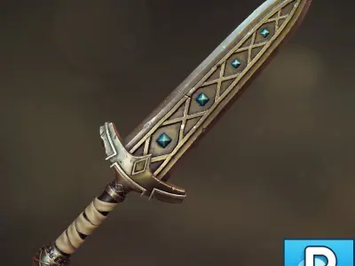 Fantasy Dagger Low-poly 3D model