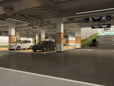 Underground Parking 04 3D model