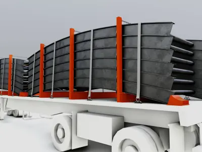 CARGO MODELS FOR TRUCK TRAILER-Bridge Modul Type-1-1 3D model