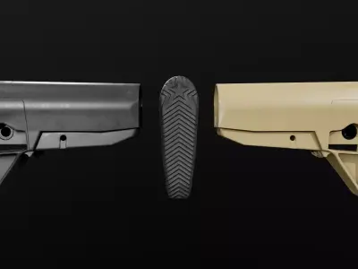 BCMGUNFIGHTER Mod 0 AR15 Collapsible Buttstock Low-poly 3D model