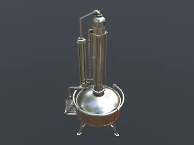Old Distiller Low-poly 3D model