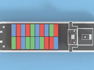 Low Poly Cargo ship Game Ready  Low-poly 3D model