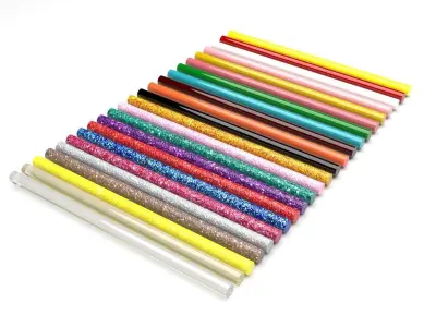 Hot Glue Sticks Set 3D model