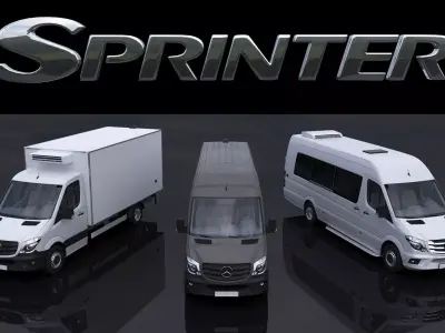 MB Sprinter- Bus- Panel Van -Ref 3D Model Pack