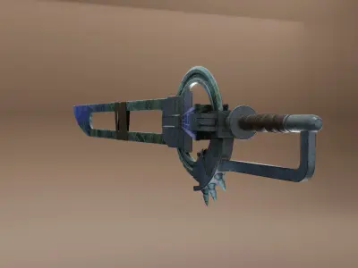 Ancient sword Low-poly 3D model 2