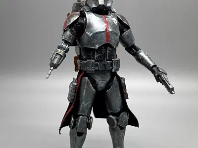 The Bad Batch Echo 6 inch figure kit conversion STL 3D print model