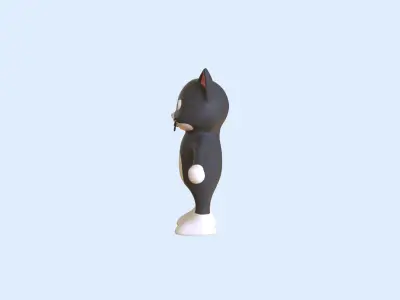 High-Quality 3D Cute Cat for Games  Low-poly 3D model