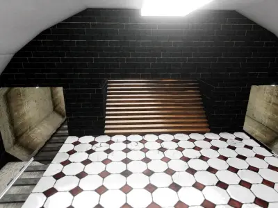 Subway Stations Low-poly 3D model