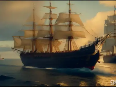 ship at sea 3D model
