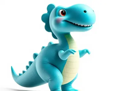 Cute Dinosaur Character D Model Pack Low-poly 3D model