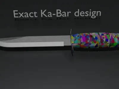 Combat Knife Free low-poly 3D model order