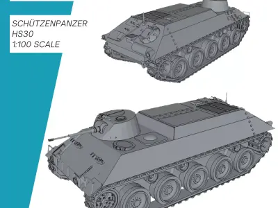 Schuetzenpanzer HS30 3D print model
