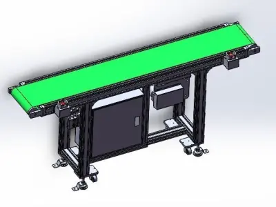 2 m conveyor line 3D model