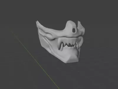 CYBER ONI MASK 3D model