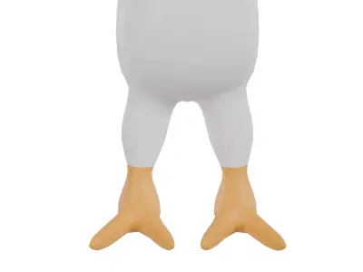 3D model of a cartoon chicken Free 3D model