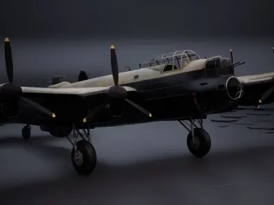 Avro Lancaster 3D model 2