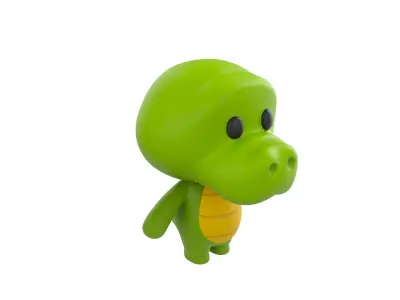 Character329 Rigged Crocodile 3D model