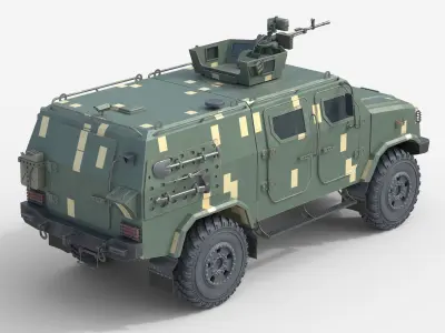 Kozak 5 armored personnel carrier  Kozak-5 Low-poly 3D model