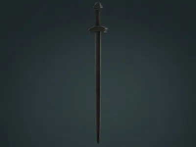 Viking Sword A - Fantasy Weapon Low-poly 3D model