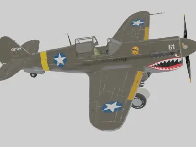 Early War Fully Rigged Historical War Asset Game Animation   3D model